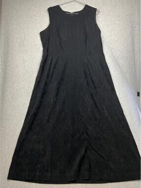 90s Vintage Victoria Holley Faux Suede Maxi Dress Plus Sz 16W Minimalist